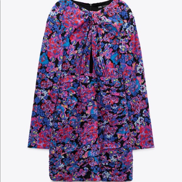 Zara NWT Floral Print Dress - Picture 7 of 7